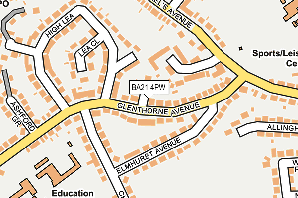 BA21 4PW map - OS OpenMap – Local (Ordnance Survey)