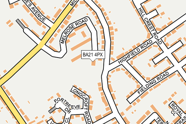 BA21 4PX map - OS OpenMap – Local (Ordnance Survey)