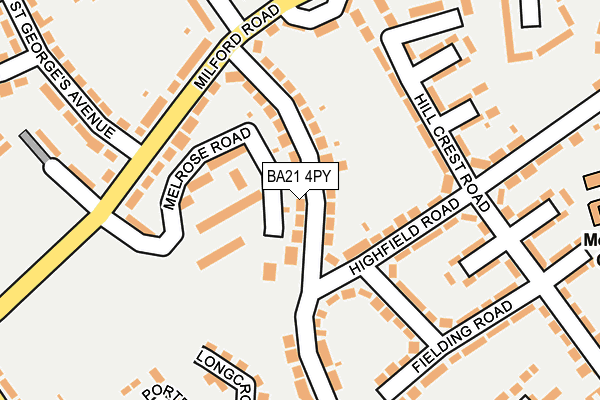 BA21 4PY map - OS OpenMap – Local (Ordnance Survey)