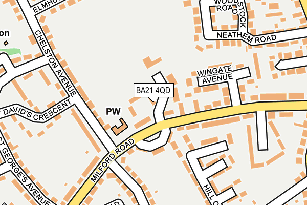 BA21 4QD map - OS OpenMap – Local (Ordnance Survey)