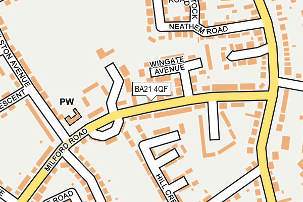 BA21 4QF map - OS OpenMap – Local (Ordnance Survey)