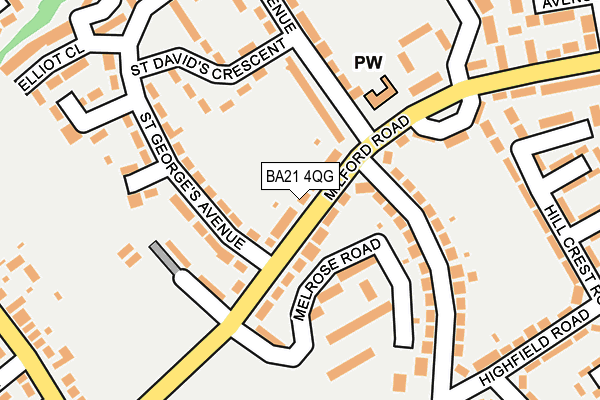 BA21 4QG map - OS OpenMap – Local (Ordnance Survey)