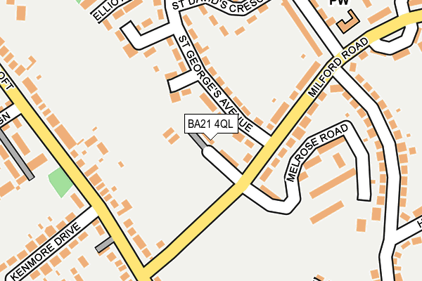 BA21 4QL map - OS OpenMap – Local (Ordnance Survey)