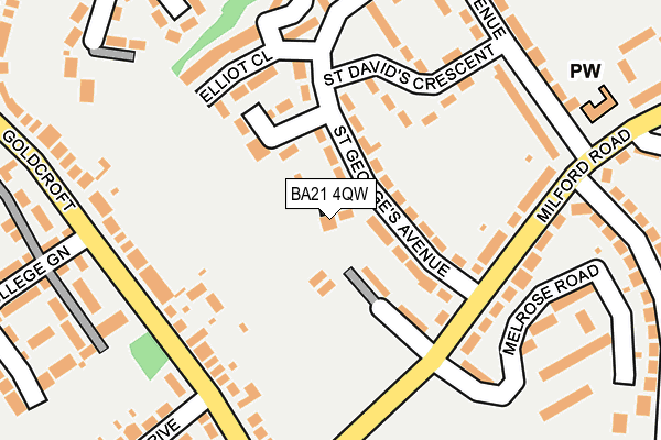 BA21 4QW map - OS OpenMap – Local (Ordnance Survey)