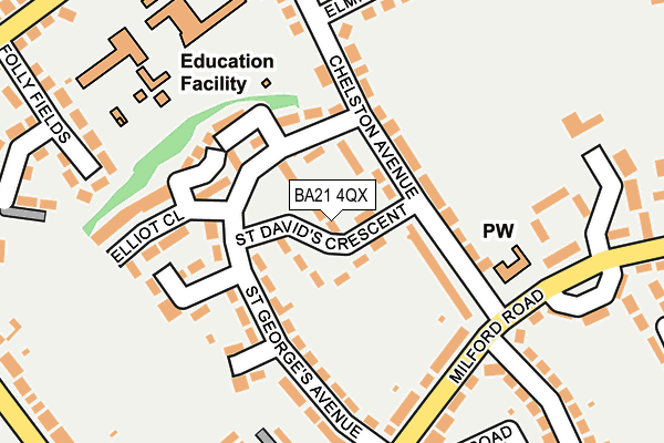 BA21 4QX map - OS OpenMap – Local (Ordnance Survey)