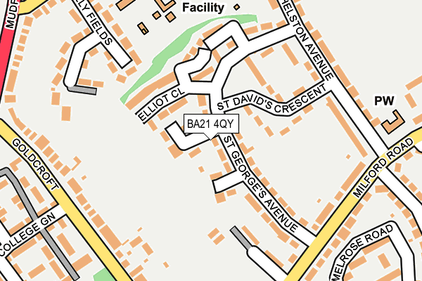 BA21 4QY map - OS OpenMap – Local (Ordnance Survey)