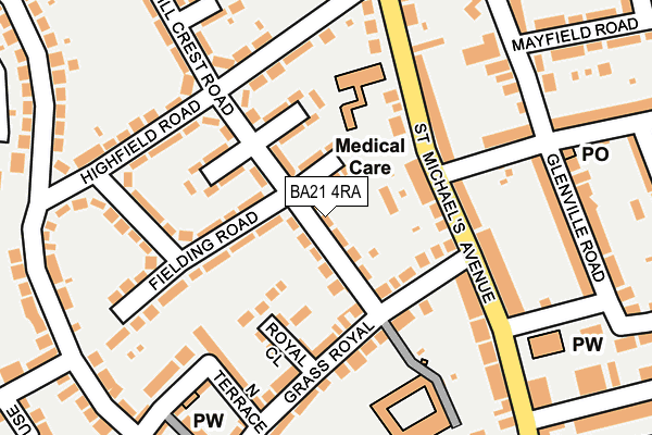 BA21 4RA map - OS OpenMap – Local (Ordnance Survey)