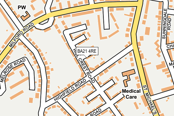 BA21 4RE map - OS OpenMap – Local (Ordnance Survey)