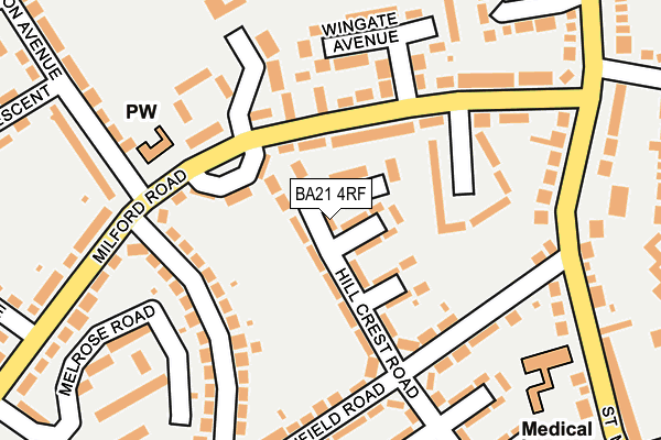 BA21 4RF map - OS OpenMap – Local (Ordnance Survey)