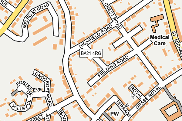 BA21 4RG map - OS OpenMap – Local (Ordnance Survey)