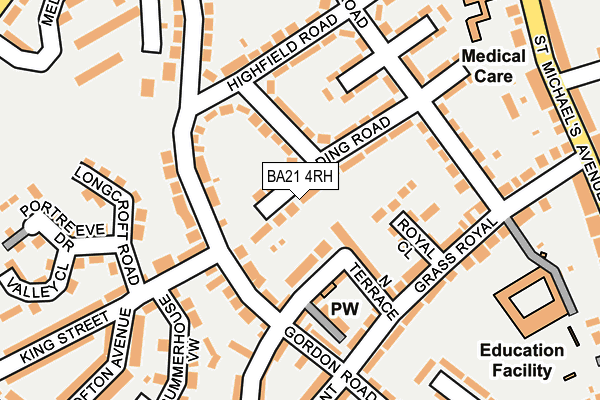 BA21 4RH map - OS OpenMap – Local (Ordnance Survey)