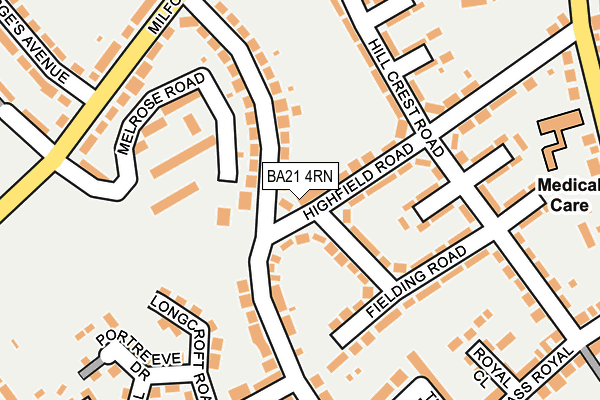 BA21 4RN map - OS OpenMap – Local (Ordnance Survey)