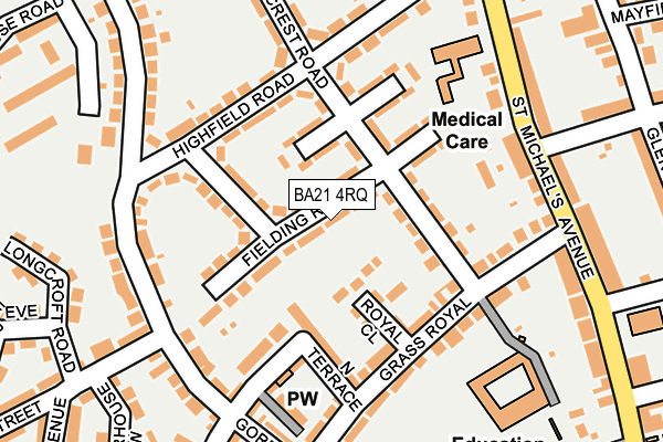 BA21 4RQ map - OS OpenMap – Local (Ordnance Survey)
