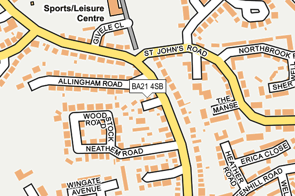 BA21 4SB map - OS OpenMap – Local (Ordnance Survey)