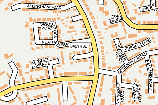 BA21 4SD map - OS OpenMap – Local (Ordnance Survey)