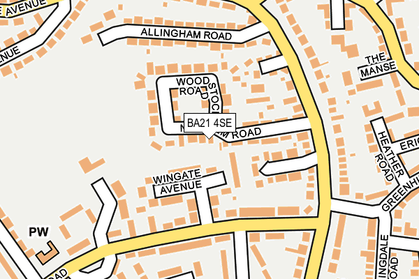 BA21 4SE map - OS OpenMap – Local (Ordnance Survey)