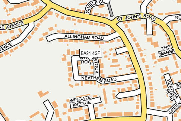 BA21 4SF map - OS OpenMap – Local (Ordnance Survey)