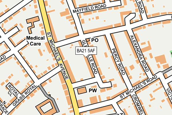 BA21 5AF map - OS OpenMap – Local (Ordnance Survey)