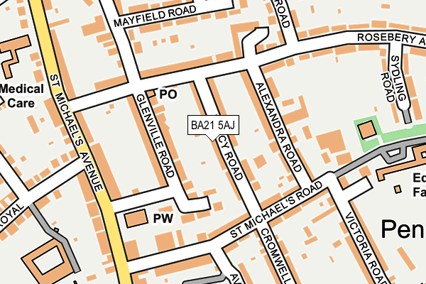 BA21 5AJ map - OS OpenMap – Local (Ordnance Survey)