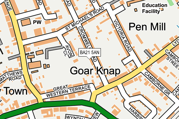 BA21 5AN map - OS OpenMap – Local (Ordnance Survey)