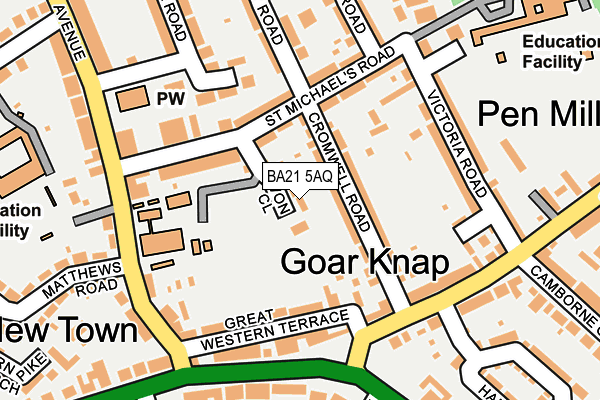 BA21 5AQ map - OS OpenMap – Local (Ordnance Survey)