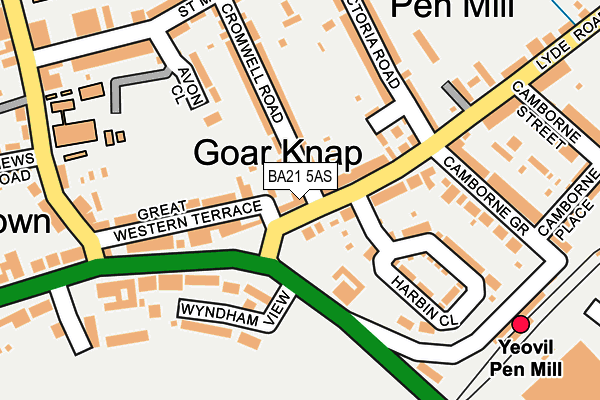 BA21 5AS map - OS OpenMap – Local (Ordnance Survey)