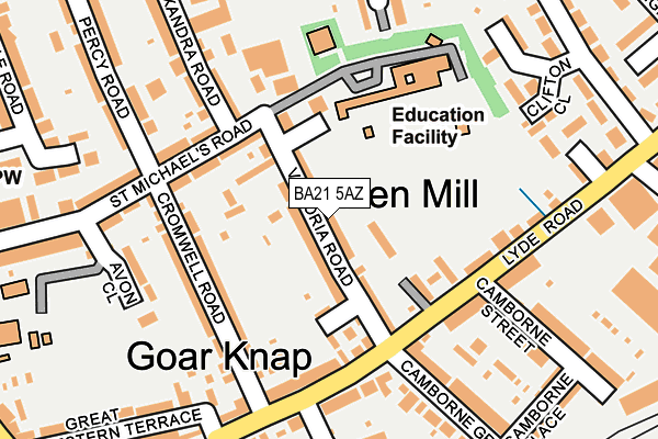 BA21 5AZ map - OS OpenMap – Local (Ordnance Survey)