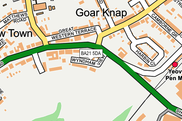 BA21 5DA map - OS OpenMap – Local (Ordnance Survey)