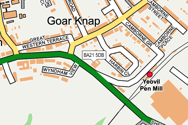 BA21 5DB map - OS OpenMap – Local (Ordnance Survey)