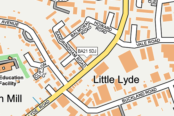 BA21 5DJ map - OS OpenMap – Local (Ordnance Survey)