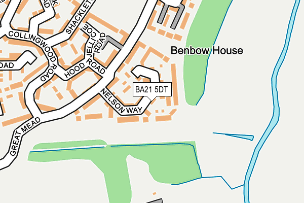 BA21 5DT map - OS OpenMap – Local (Ordnance Survey)