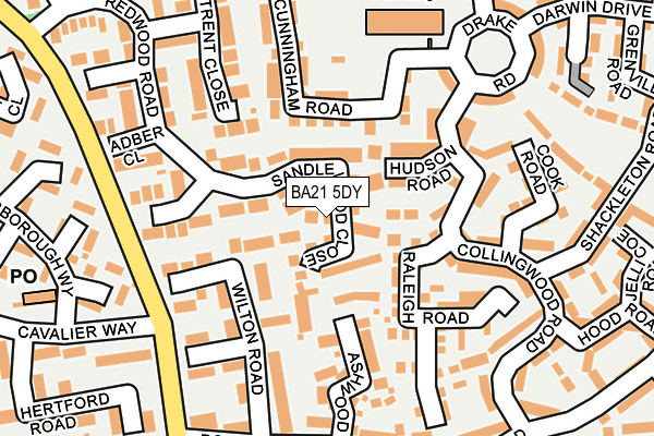 BA21 5DY map - OS OpenMap – Local (Ordnance Survey)