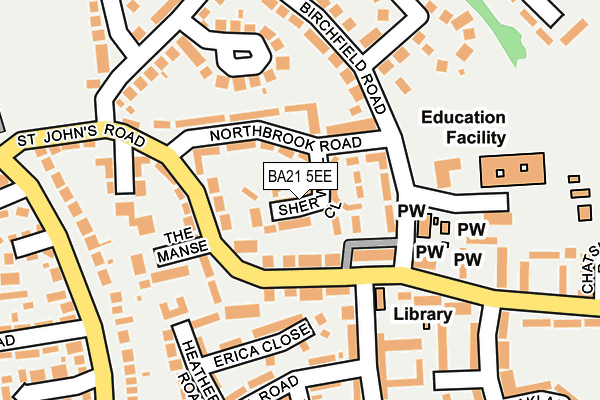 BA21 5EE map - OS OpenMap – Local (Ordnance Survey)