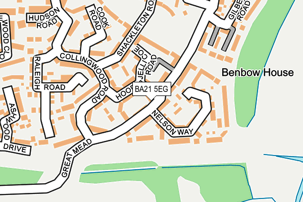 BA21 5EG map - OS OpenMap – Local (Ordnance Survey)