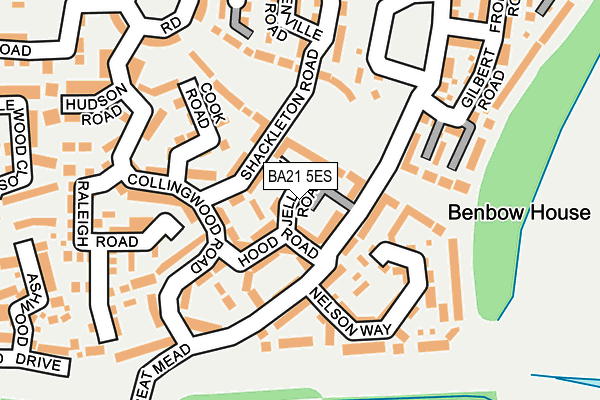 BA21 5ES map - OS OpenMap – Local (Ordnance Survey)