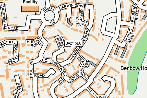 BA21 5EU map - OS OpenMap – Local (Ordnance Survey)