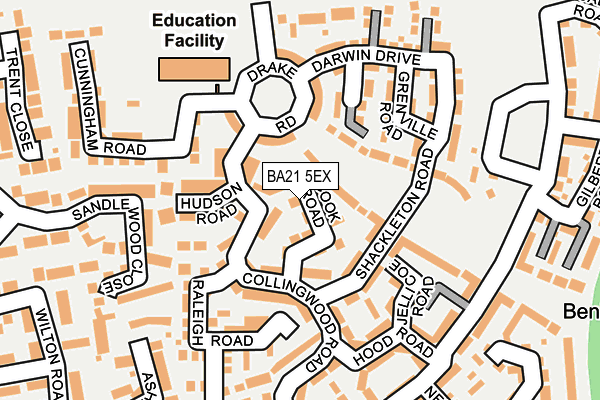 BA21 5EX map - OS OpenMap – Local (Ordnance Survey)