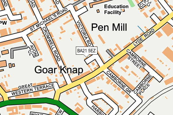 BA21 5EZ map - OS OpenMap – Local (Ordnance Survey)