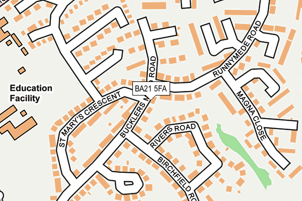 BA21 5FA map - OS OpenMap – Local (Ordnance Survey)