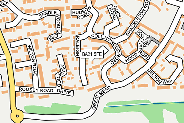 BA21 5FE map - OS OpenMap – Local (Ordnance Survey)