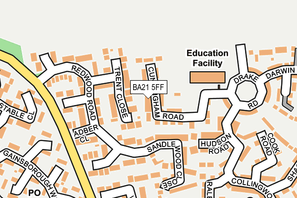 BA21 5FF map - OS OpenMap – Local (Ordnance Survey)