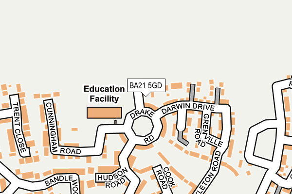 BA21 5GD map - OS OpenMap – Local (Ordnance Survey)