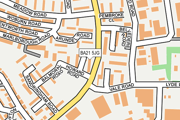 BA21 5JG map - OS OpenMap – Local (Ordnance Survey)