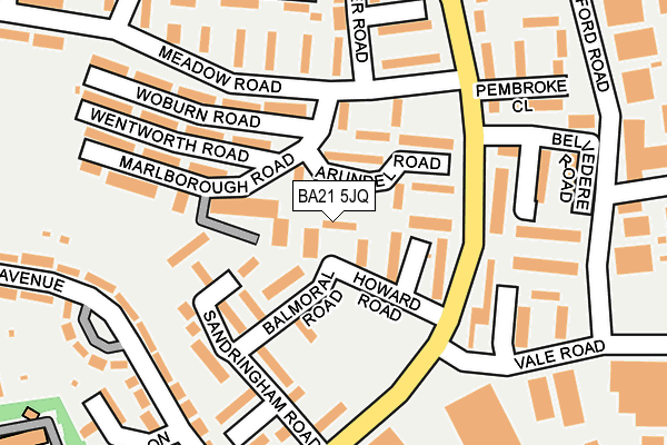 BA21 5JQ map - OS OpenMap – Local (Ordnance Survey)