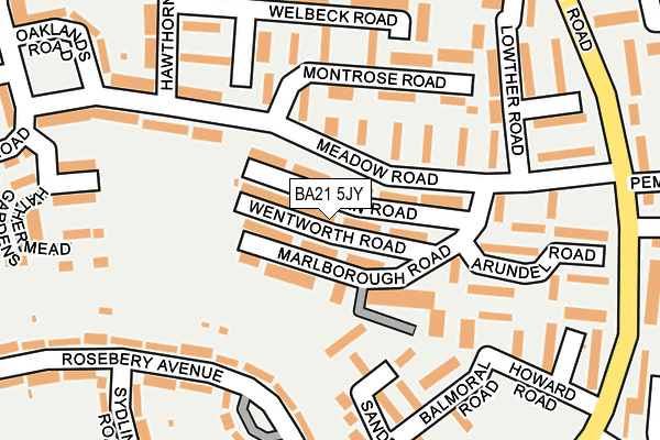 BA21 5JY map - OS OpenMap – Local (Ordnance Survey)