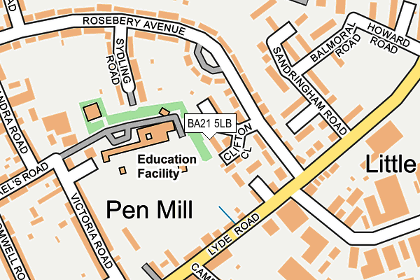 BA21 5LB map - OS OpenMap – Local (Ordnance Survey)