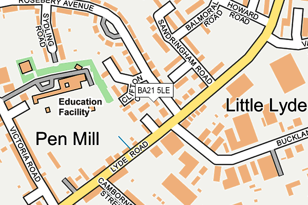 BA21 5LE map - OS OpenMap – Local (Ordnance Survey)