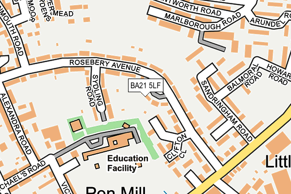 BA21 5LF map - OS OpenMap – Local (Ordnance Survey)