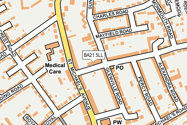 BA21 5LL map - OS OpenMap – Local (Ordnance Survey)