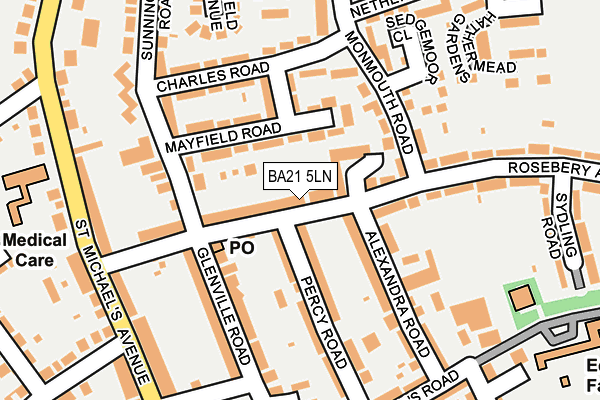 BA21 5LN map - OS OpenMap – Local (Ordnance Survey)